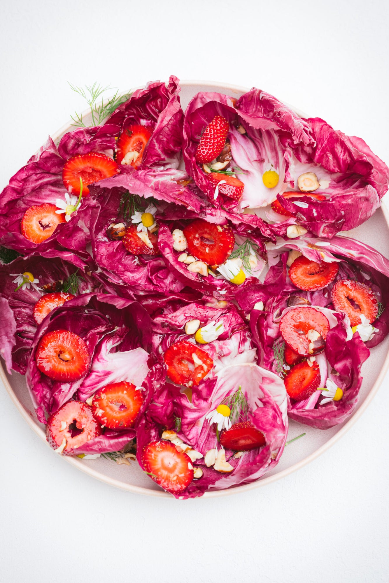 Strawberry Radicchio Salad with Hazelnuts - Edible LA
