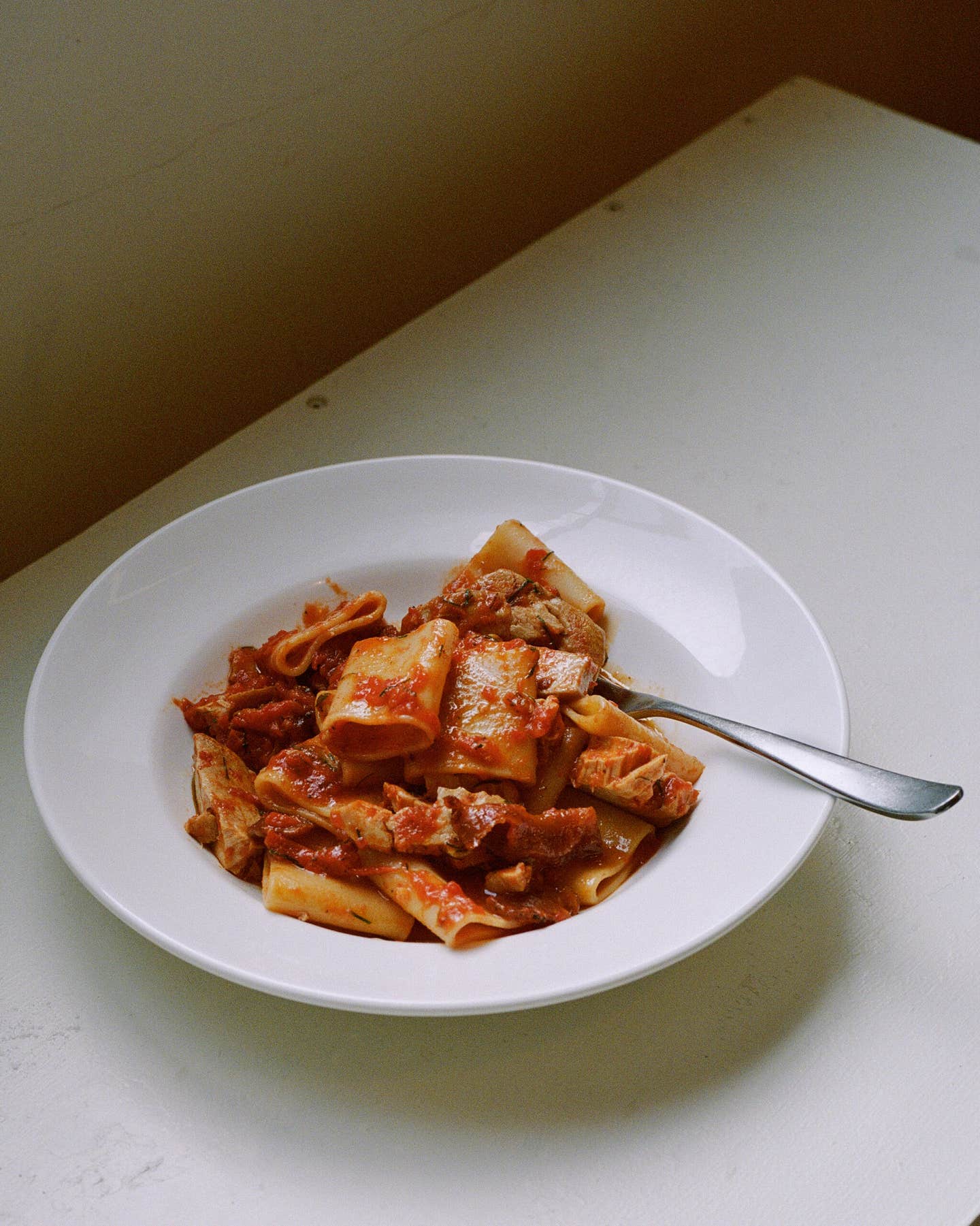 Paccheri with Tuna and Guanciale Amatriciana from Ellie’s Table
