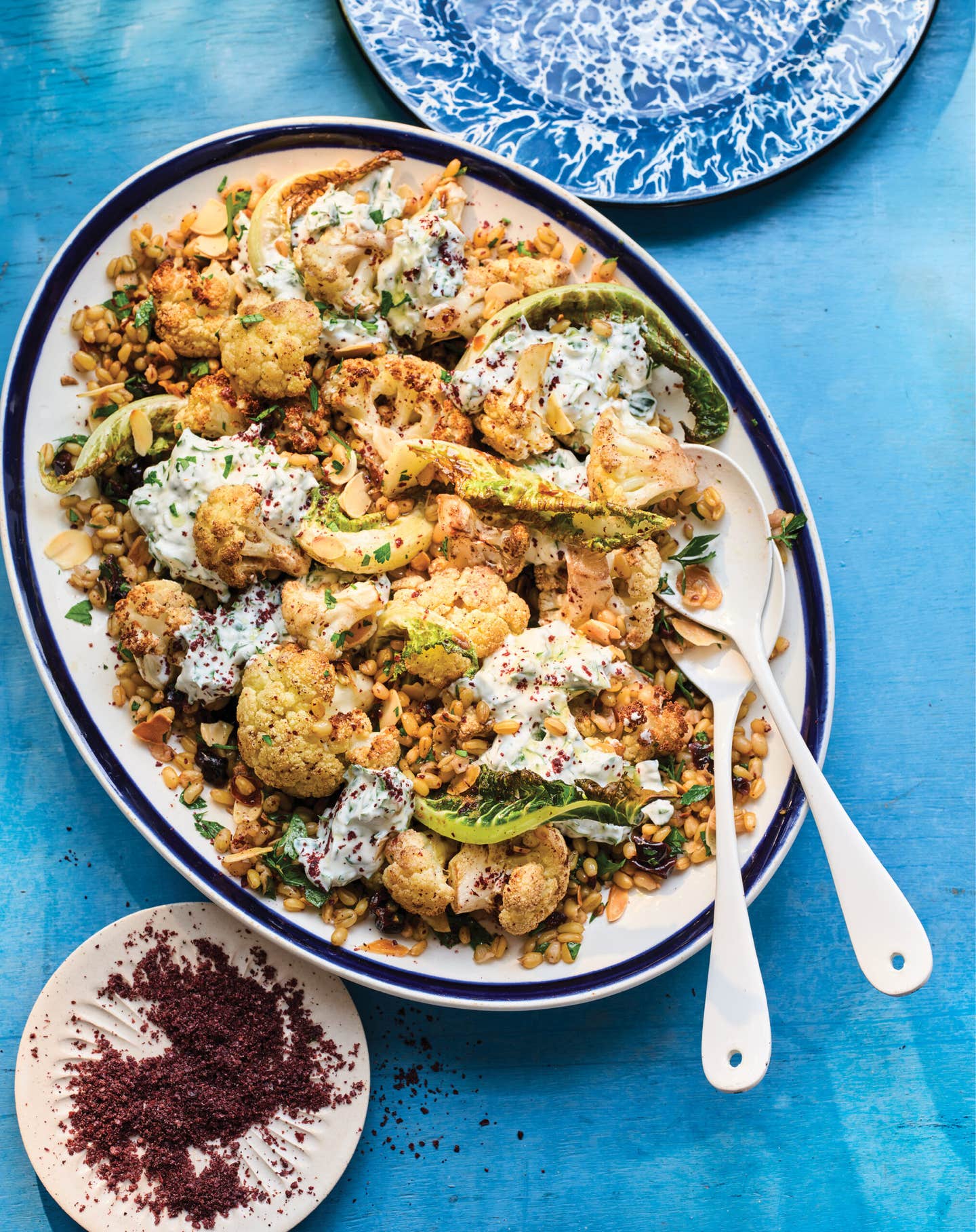 Yasmin Kahn’s Freekah Pilaf with Cauliflower, Almonds and Cherries