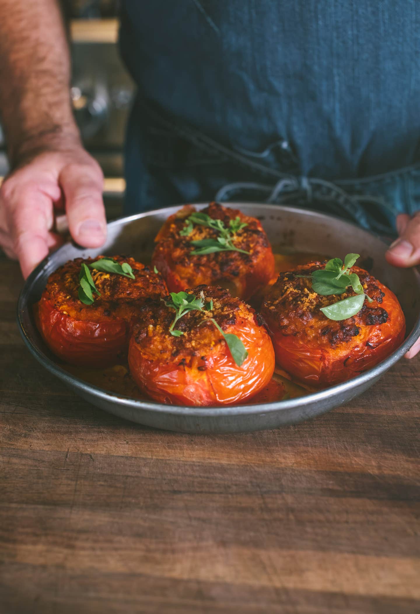Koshihikari Rice-Stuffed Tomatoes Al Forno